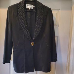 Vintage beaded, black blazer (80's)